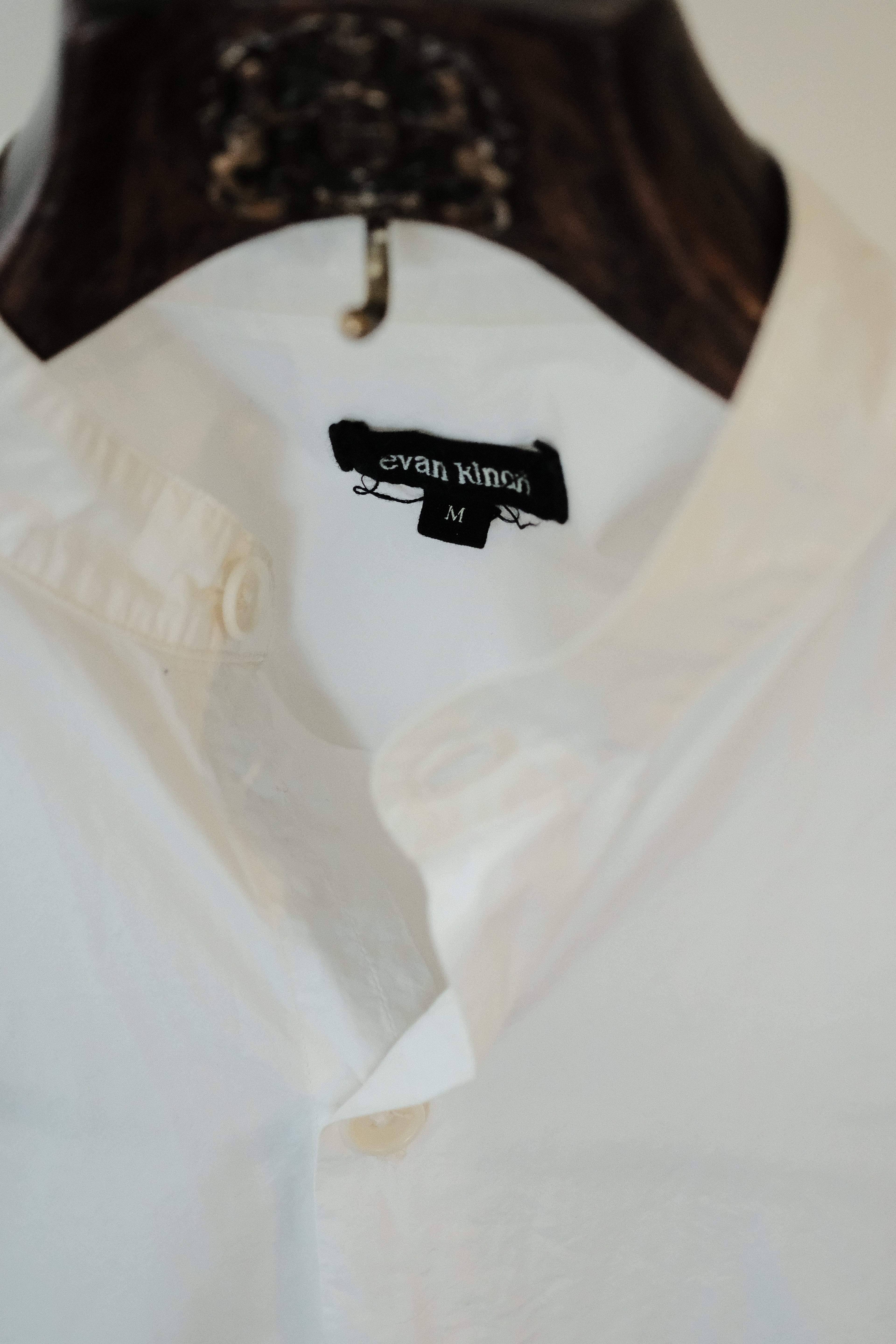 Evan Kinori  - Pop Over Shirt - Organic Cotton Typewriter