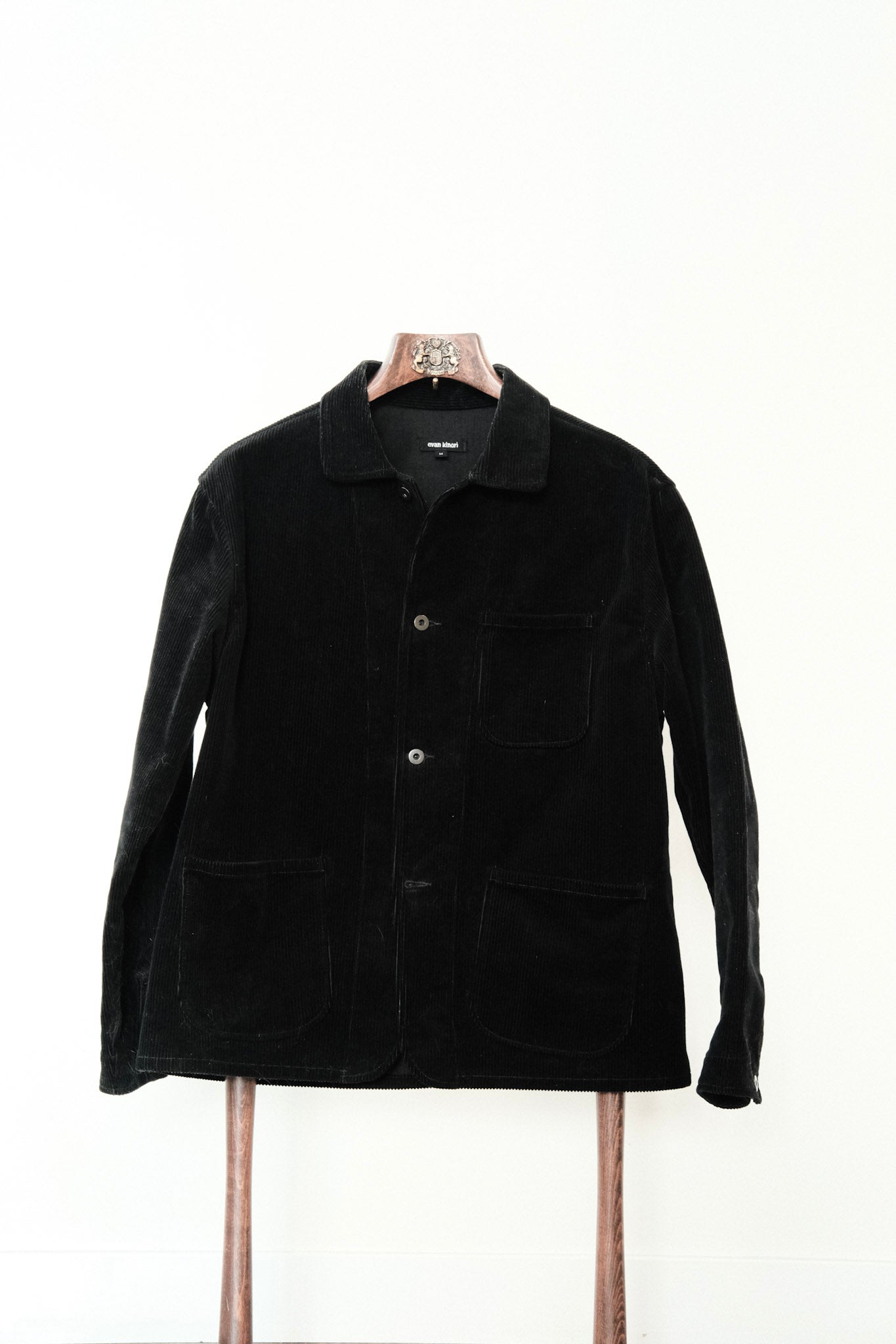 Evan Kinori  - Three Pocket Jacket  - Black Cotton Corduroy