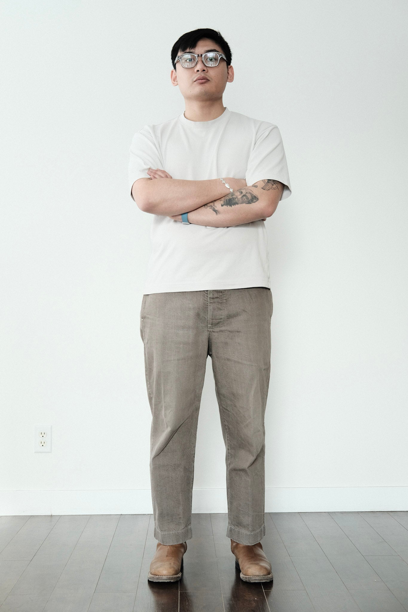 Evan Kinori - Elastic Pant - Brown Organic Cotton Denim