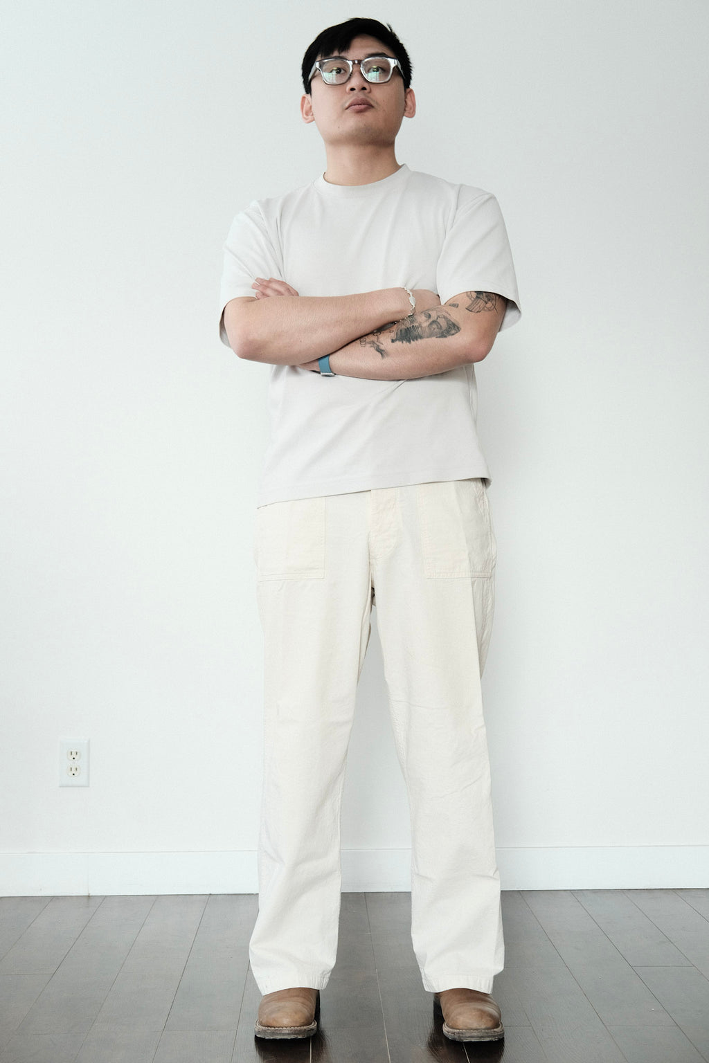 Orslow - Fatigue Pant - White Cotton Summercloth