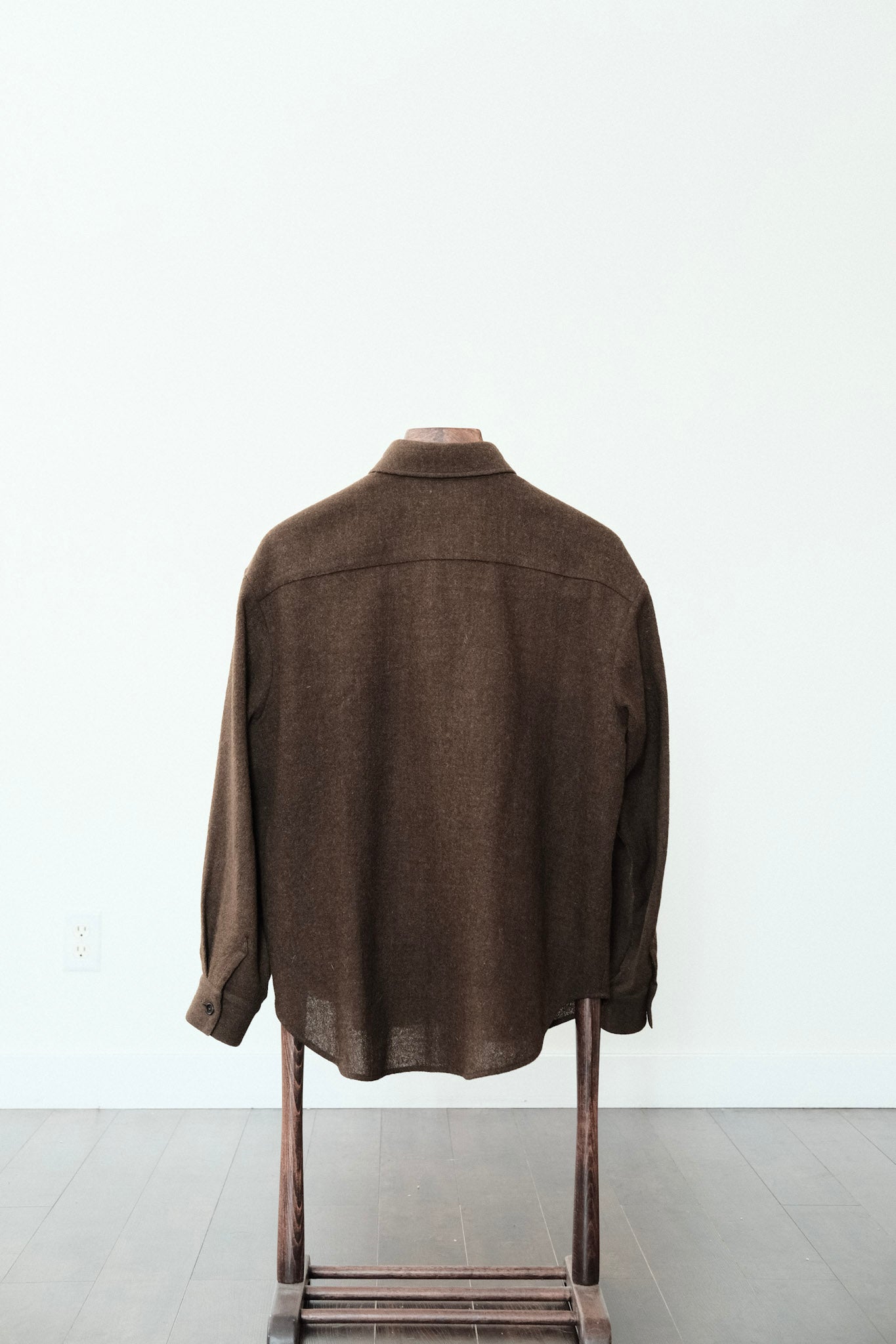 Evan Kinori  - Big Shirt - Brown Wool Gauze