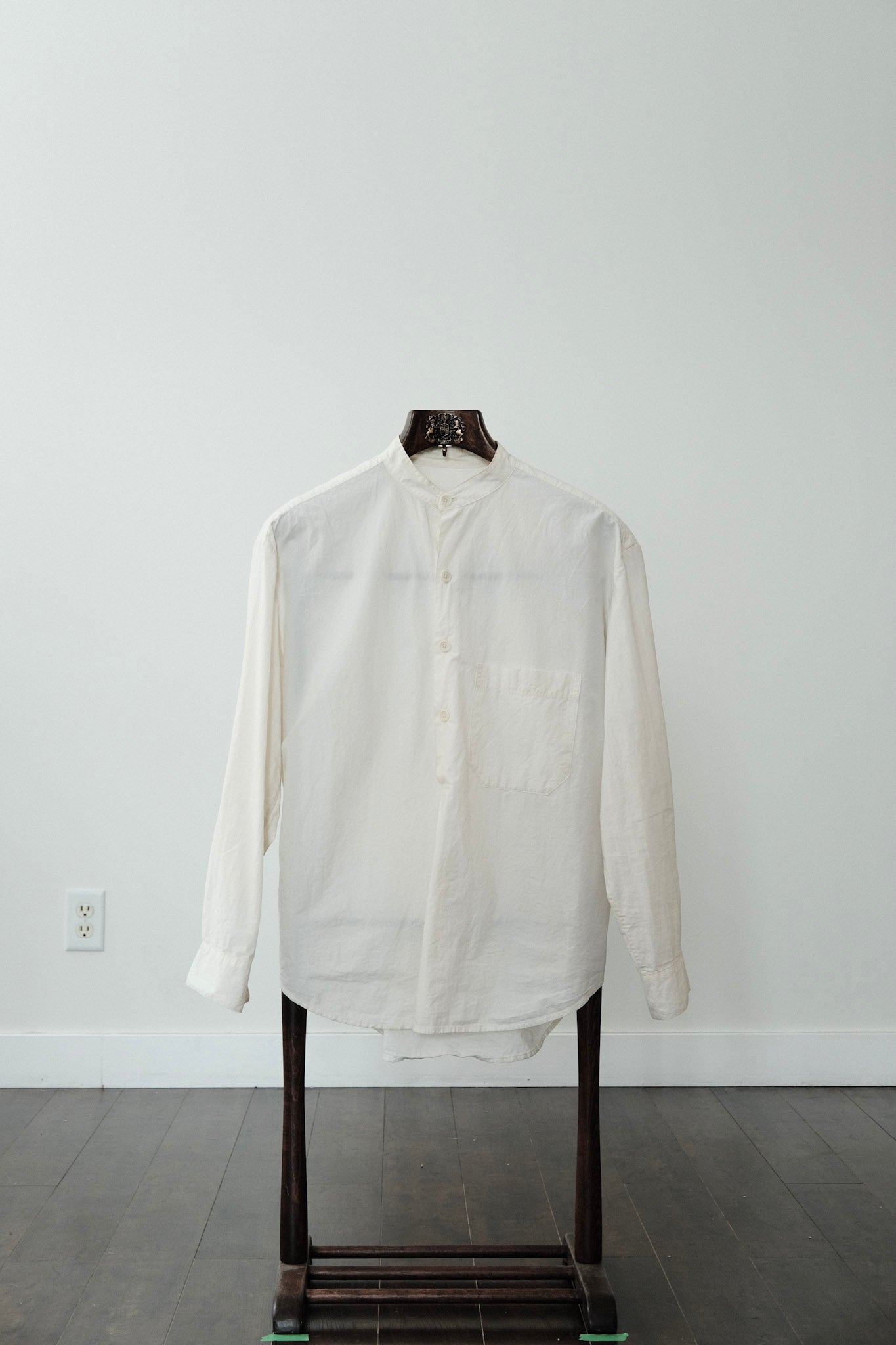 Evan Kinori  - Pop Over Shirt  - Organic Cotton Typewriter