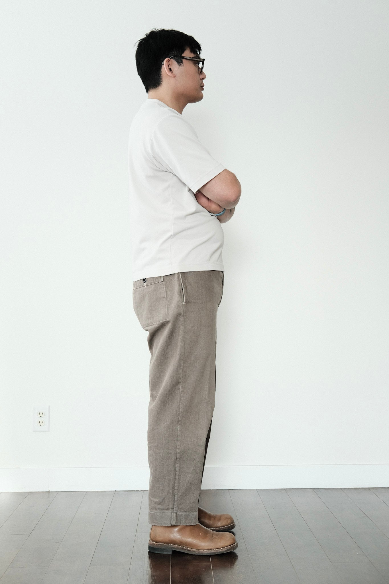 Evan Kinori - Elastic Pant - Brown Organic Cotton Denim