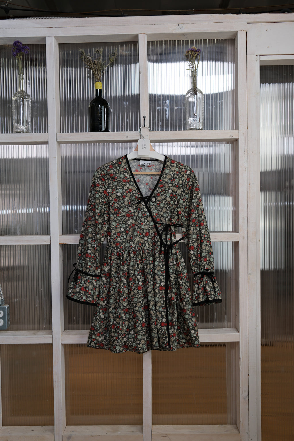 Ganni  - Wrap Dress  - Floral (Black Sand)