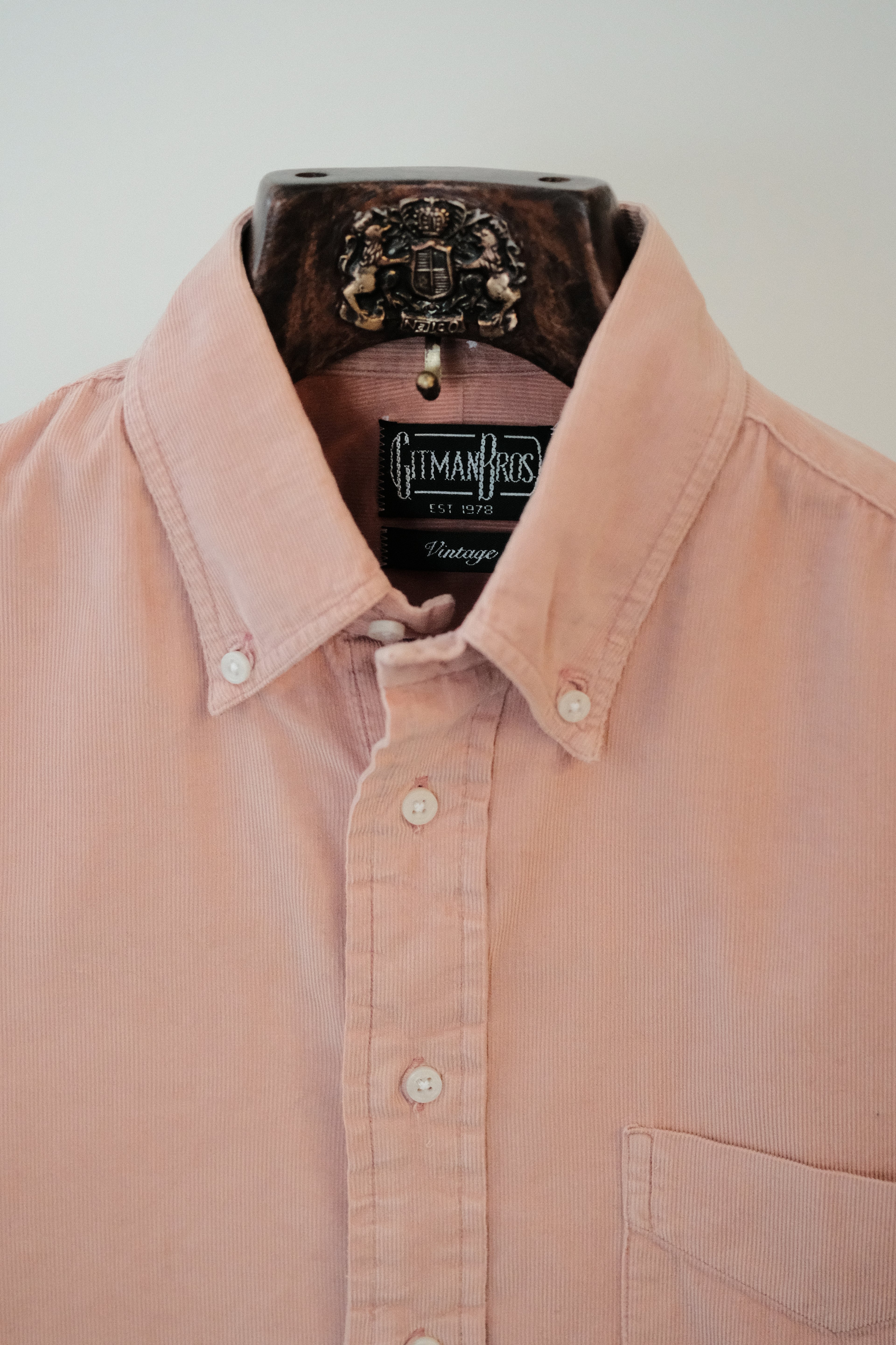 Gitman Bros - Oxford Shirt - Cotton Corduroy - Pink