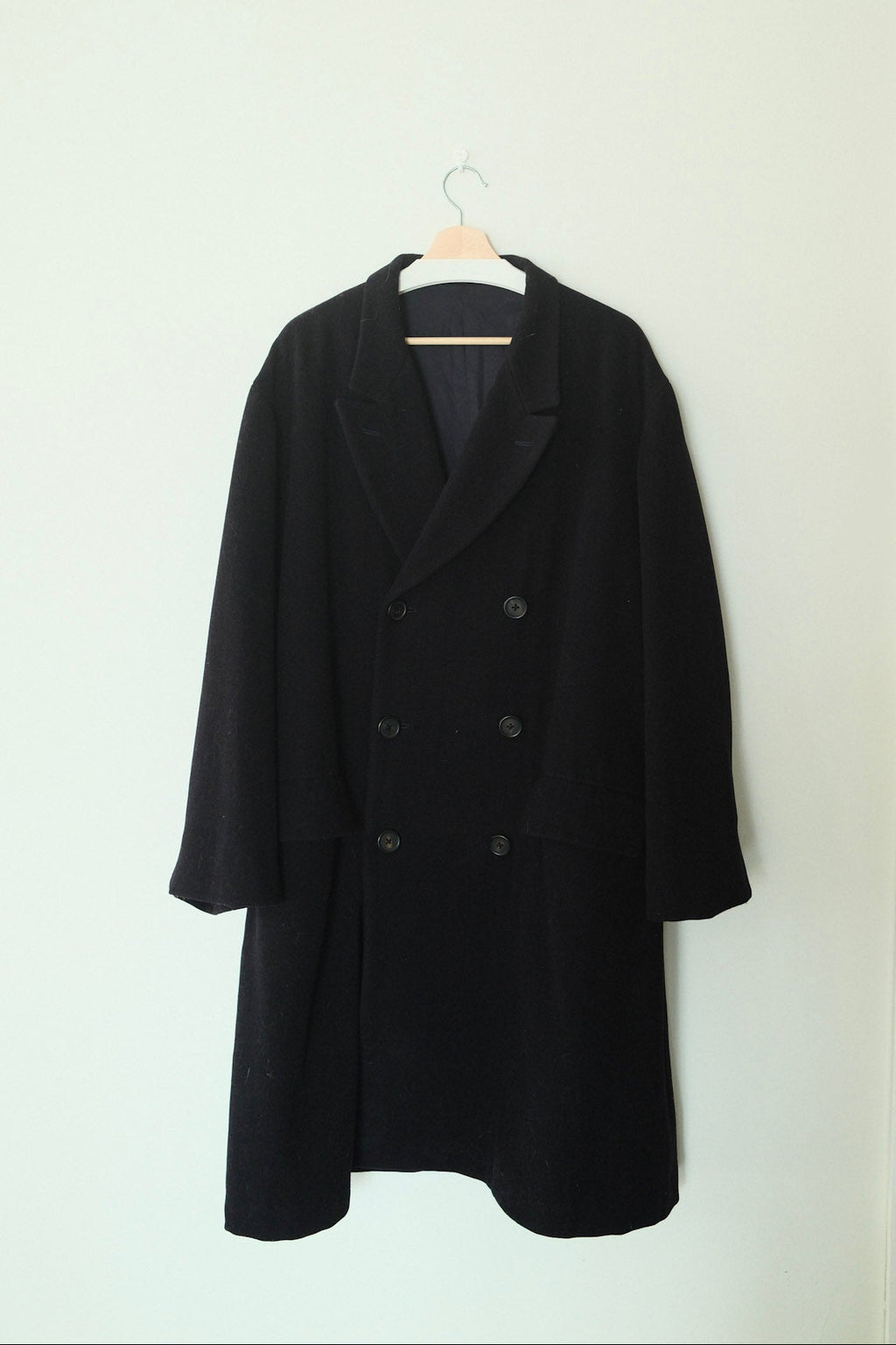 Y's for Men - Double Breasted Coat - Navy Wool