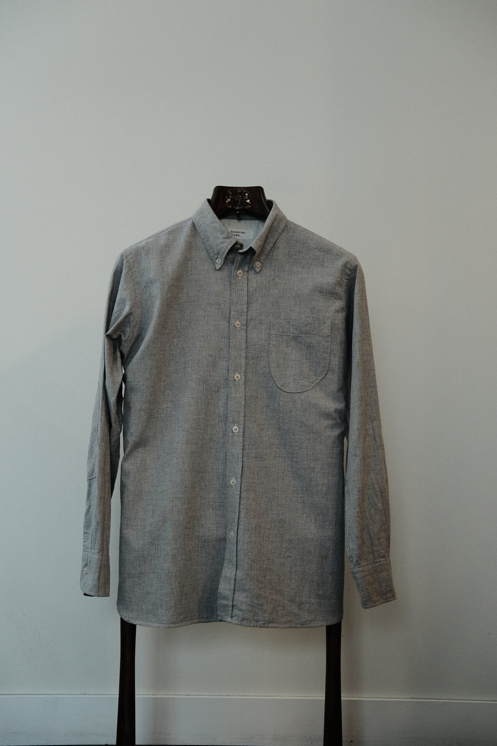 Universal Works - Daybrook Shirt - Grey Brushed Herringbone