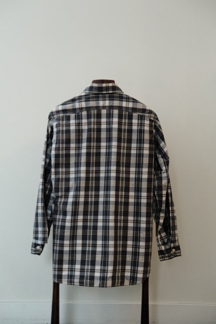 Engineered Garments - Work Shirt - Plaid Cotton Broadcloth - Navy/Brown