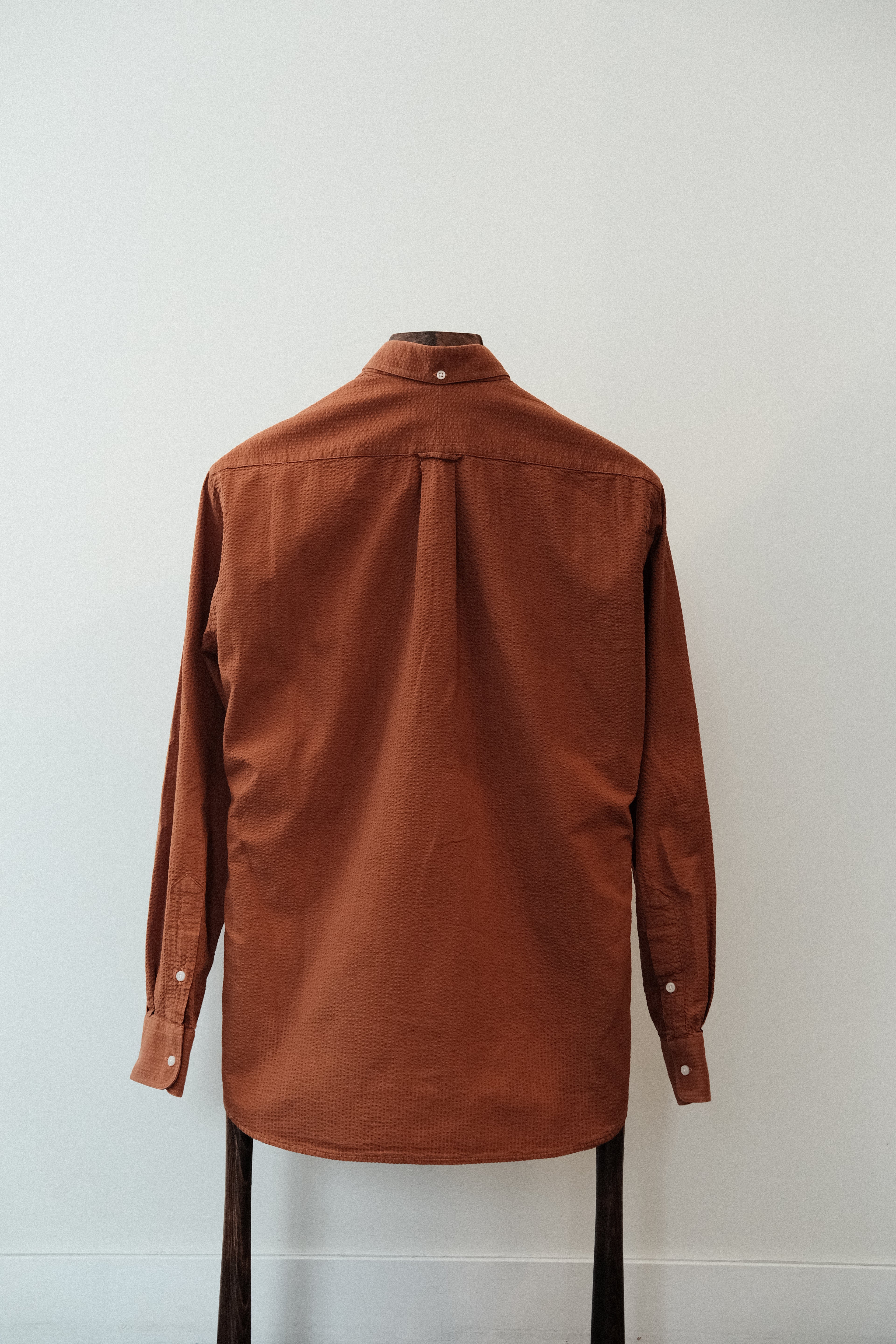 Gitman Bros - Oxford Shirt - Cotton Seersucker - Orange