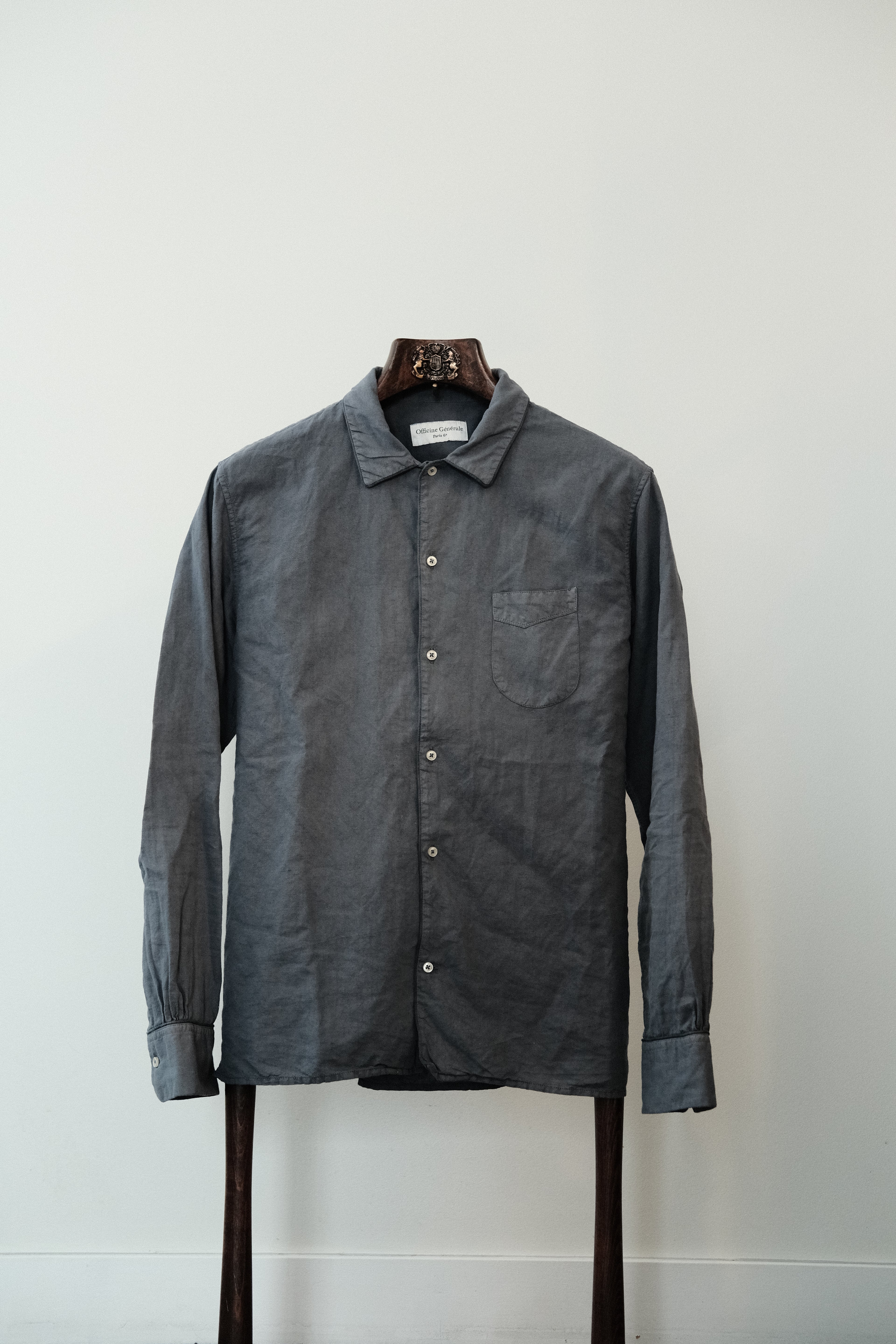 Officine Générale - Shirt - Cotton/Linen - Blue