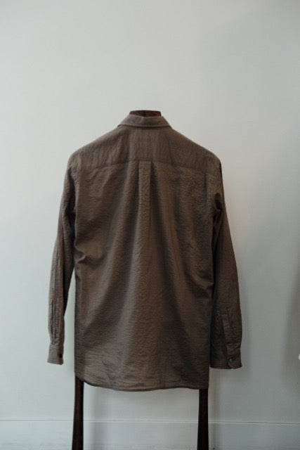 S.K. Manor Hill - Egon Shirt - Cotton Seersucker - Grey