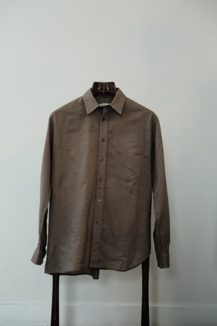 S.K. Manor Hill - Egon Shirt - Cotton Seersucker - Grey