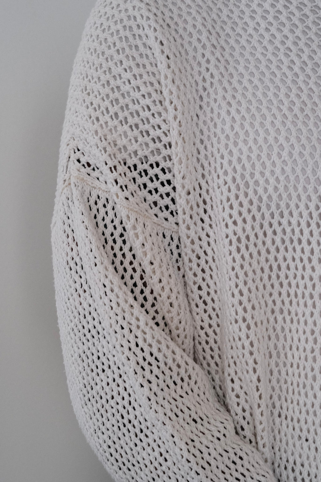 S.K. Manor Hill - Open Knit Sweater - Natural Linen / Cotton