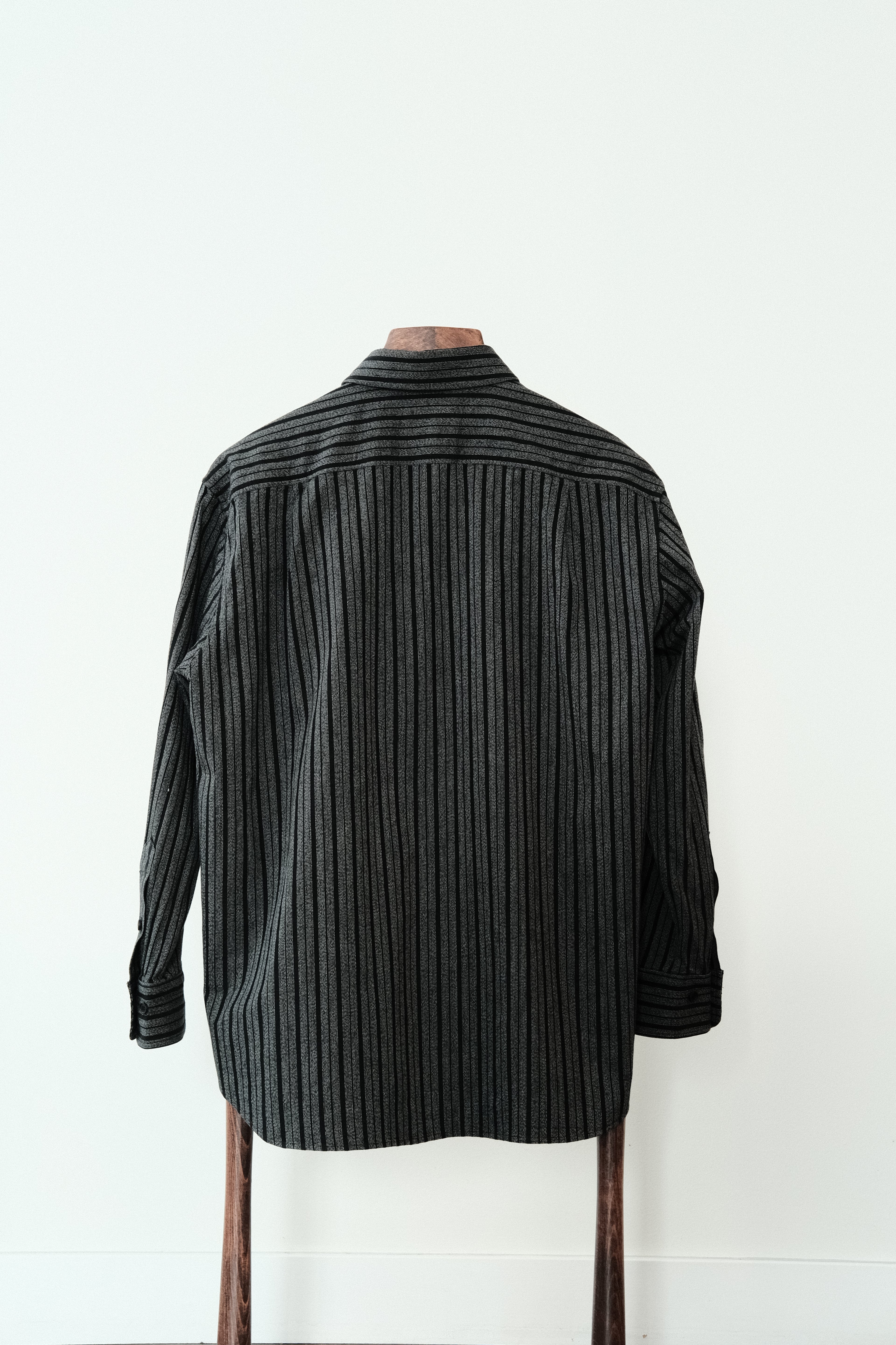 Yoko Sakamoto - Classic Shirt - Black Striped Cotton