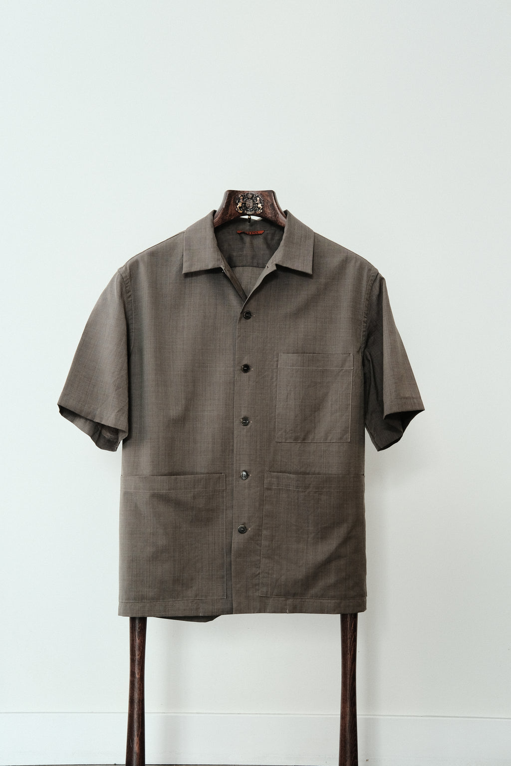 Barena Venezia - Donde Triola Shirt - Plain-woven Virgin Wool - Brown