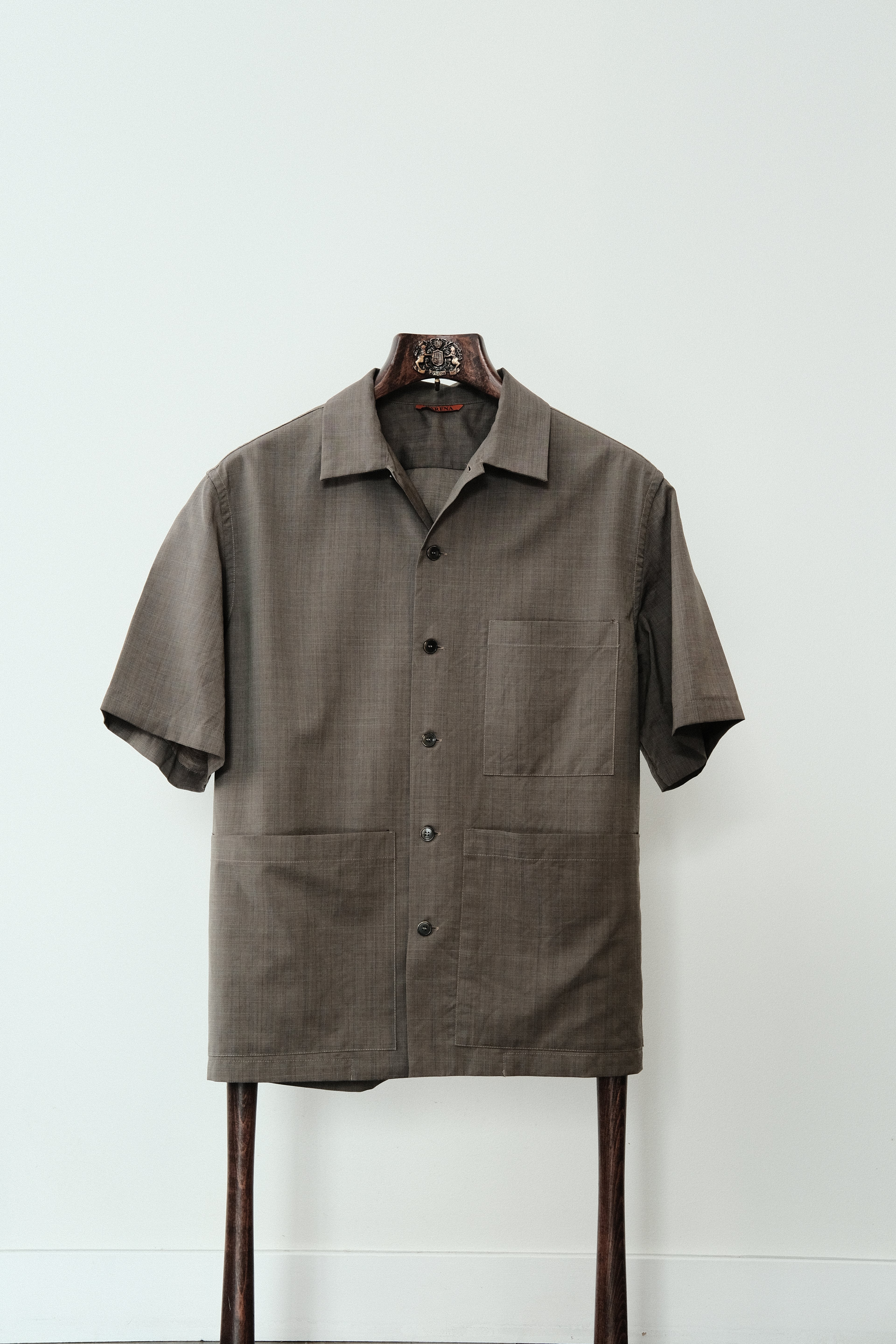 Barena Venezia - Donde Triola Shirt - Plain-woven Virgin Wool - Brown