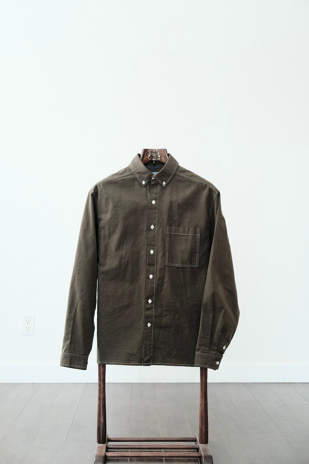 Drozdowsky Studio - Button Down Shirt  - Dark Olive Oxford Cloth