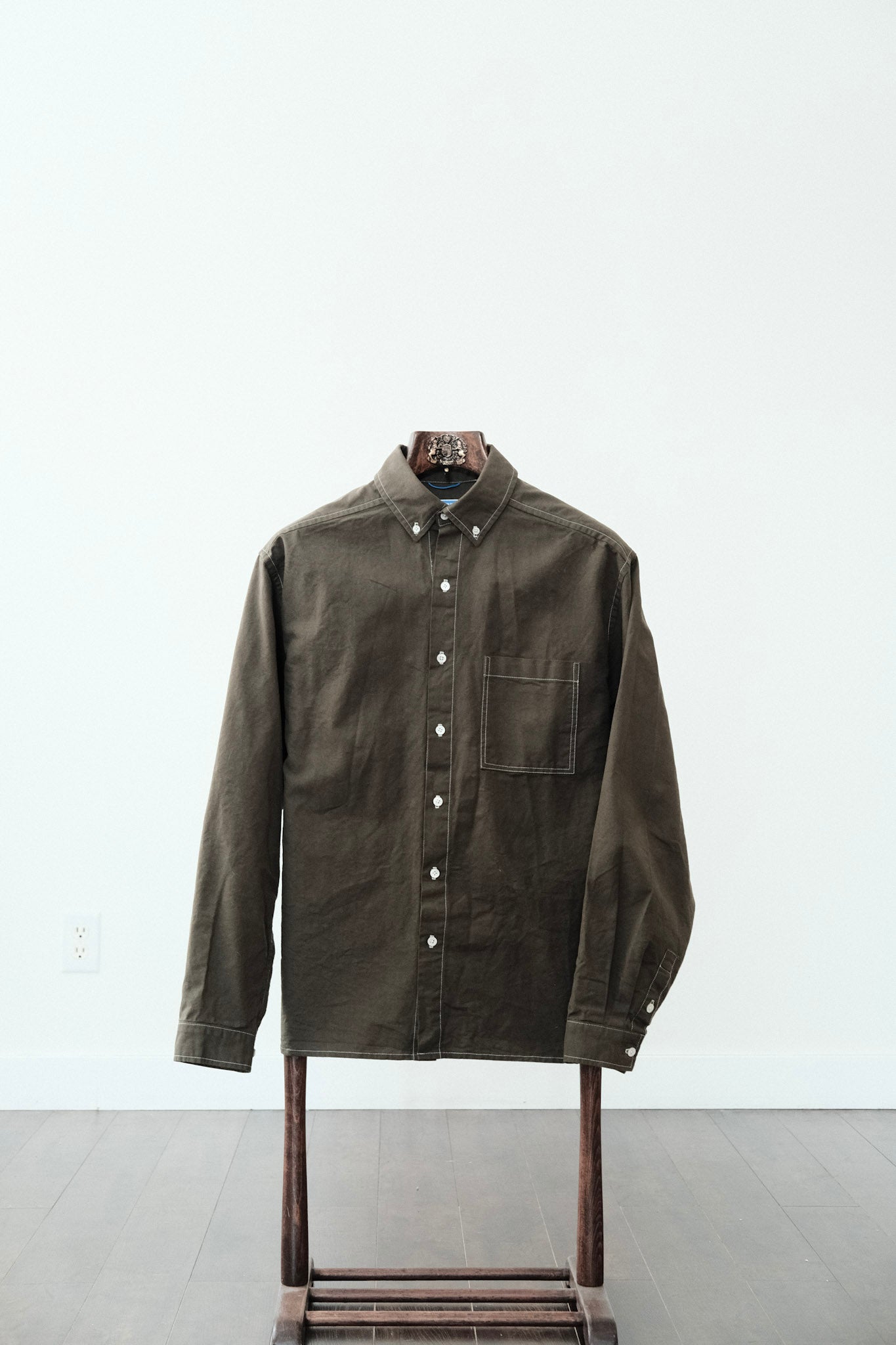 Drozdowsky Studio - Button Down Shirt  - Dark Olive Oxford Cloth