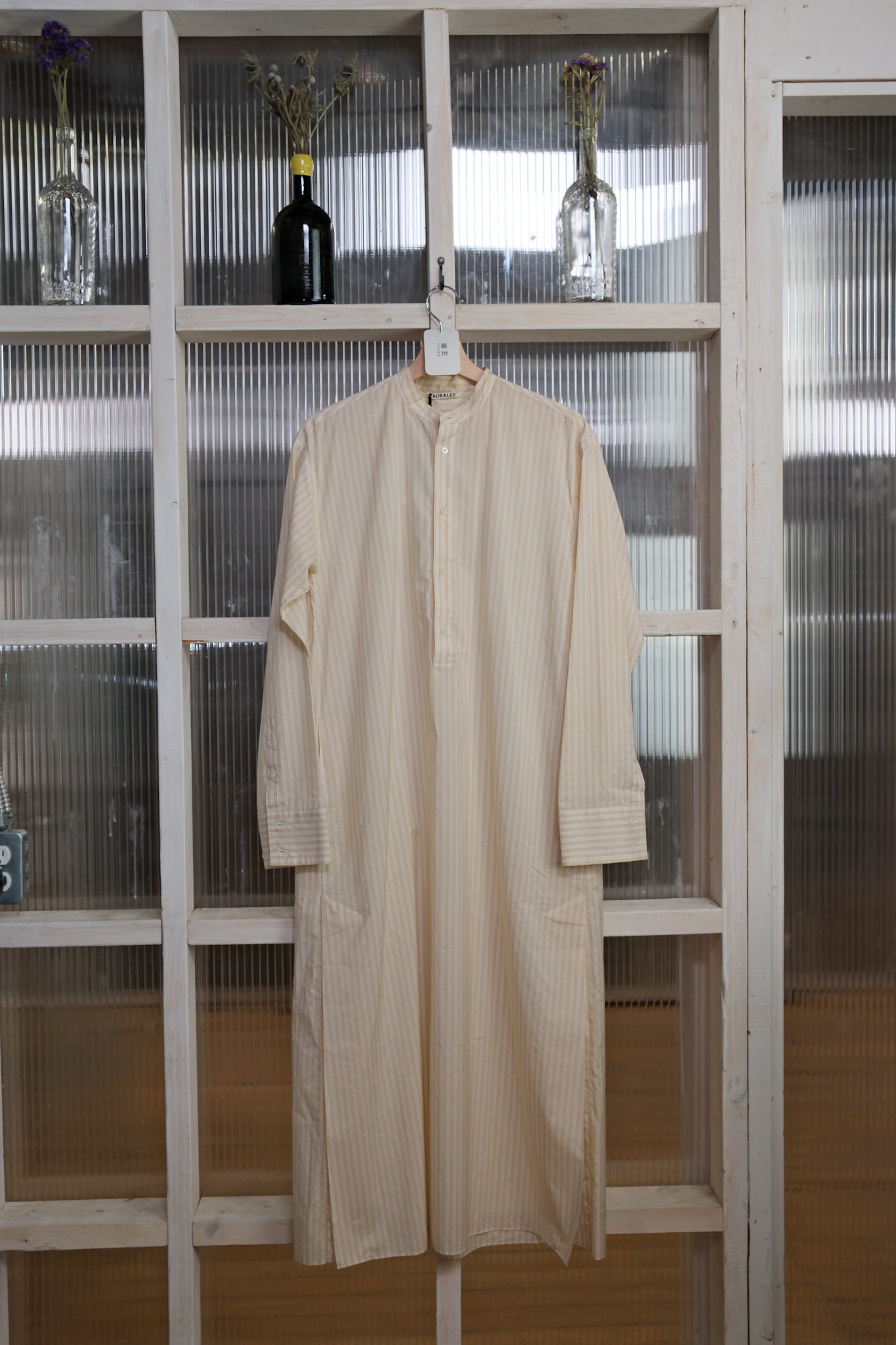 Auralee - Finx Long One-Piece - Cotton/Silk Stripe – Yūgen | 幽玄