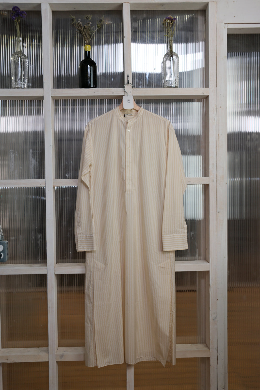 Auralee  - Finx Long One-Piece - Cotton/Silk Stripe