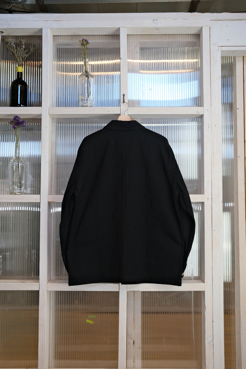 Held In Form - KUZUSHI CHORE COAT - Woven Sashiko - Black