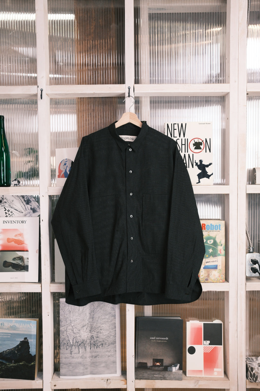 Polyploid - Shirt Jacket C - Black Check Cotton