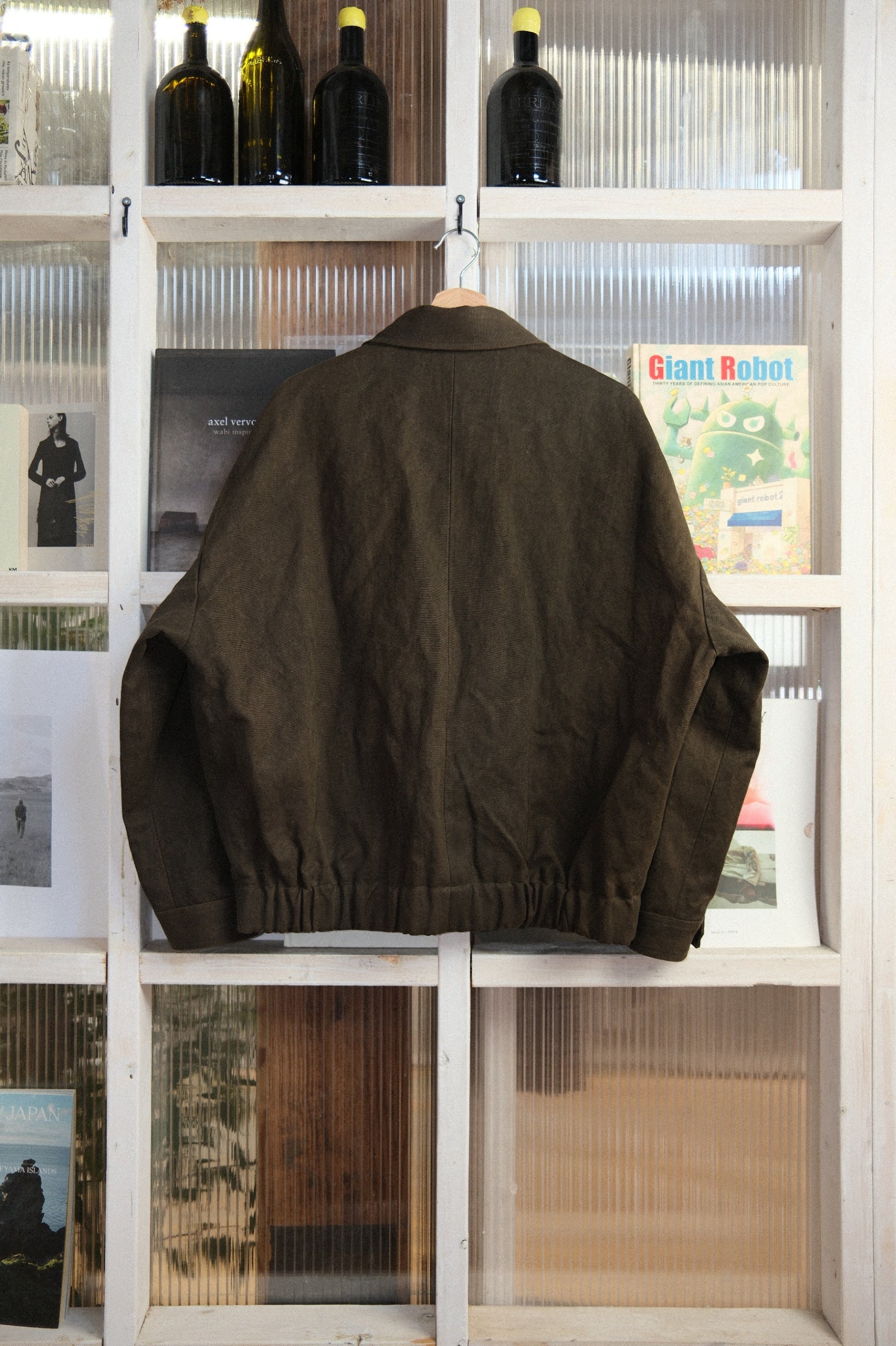 Evan Kinori - Zip Jacket 2 - Sumi Ink Cotton/Washi Canvas